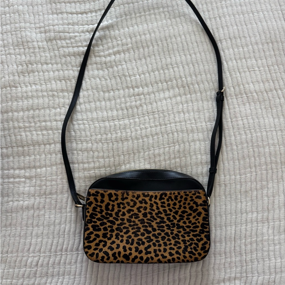 Michael Kors Jet Set Large Leopard-Print Calf Hair Crossbody Bag - Picture 2 of 6